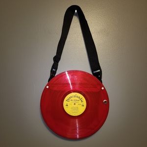 ULTRA RARE red record purse made with rare Disneylandia record